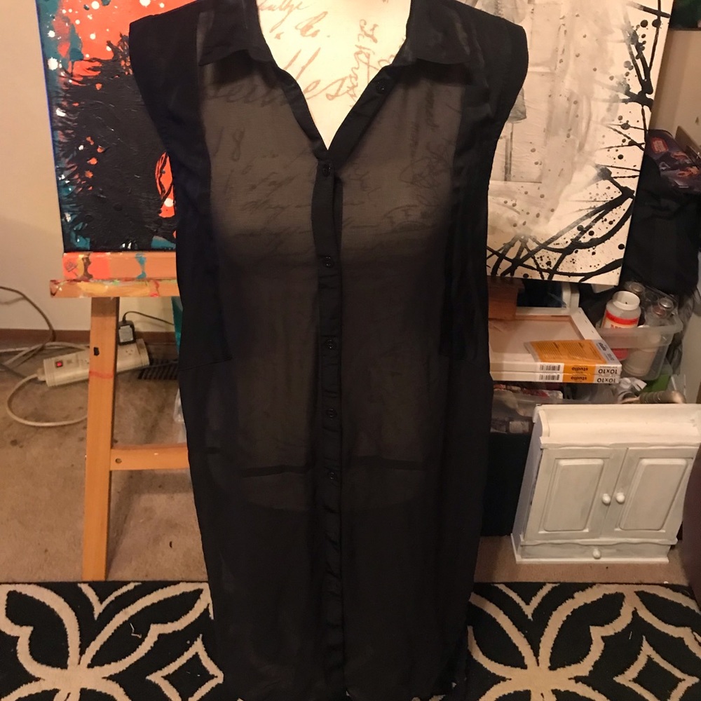 Sheer vest dress from Silence + Noise size large